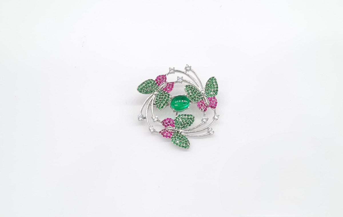 Cz Brooch 10571 - KRISHNA'S SWETA JEWELLERY