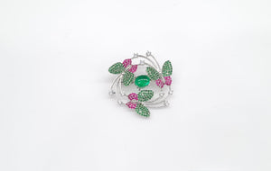 Cz Brooch 10571 - KRISHNA'S SWETA JEWELLERY