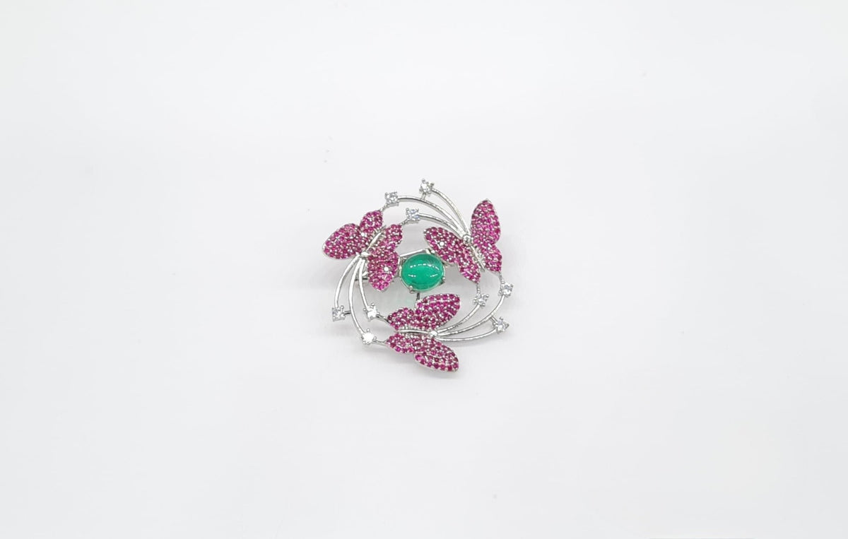 Cz Brooch 10571 - KRISHNA'S SWETA JEWELLERY