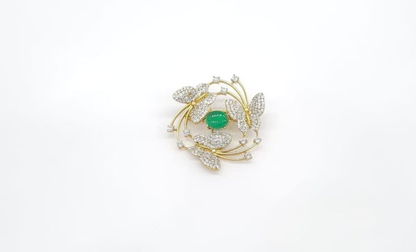 Cz Brooch 10571 - KRISHNA'S SWETA JEWELLERY