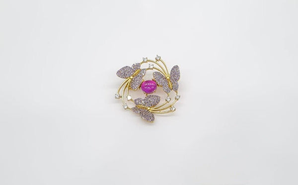 Cz Brooch 10571 - KRISHNA'S SWETA JEWELLERY