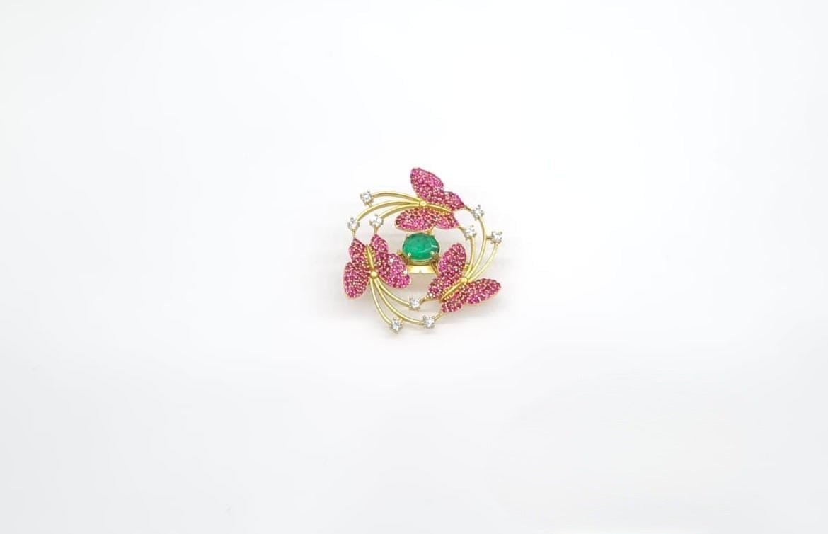Cz Brooch 10571 - KRISHNA'S SWETA JEWELLERY
