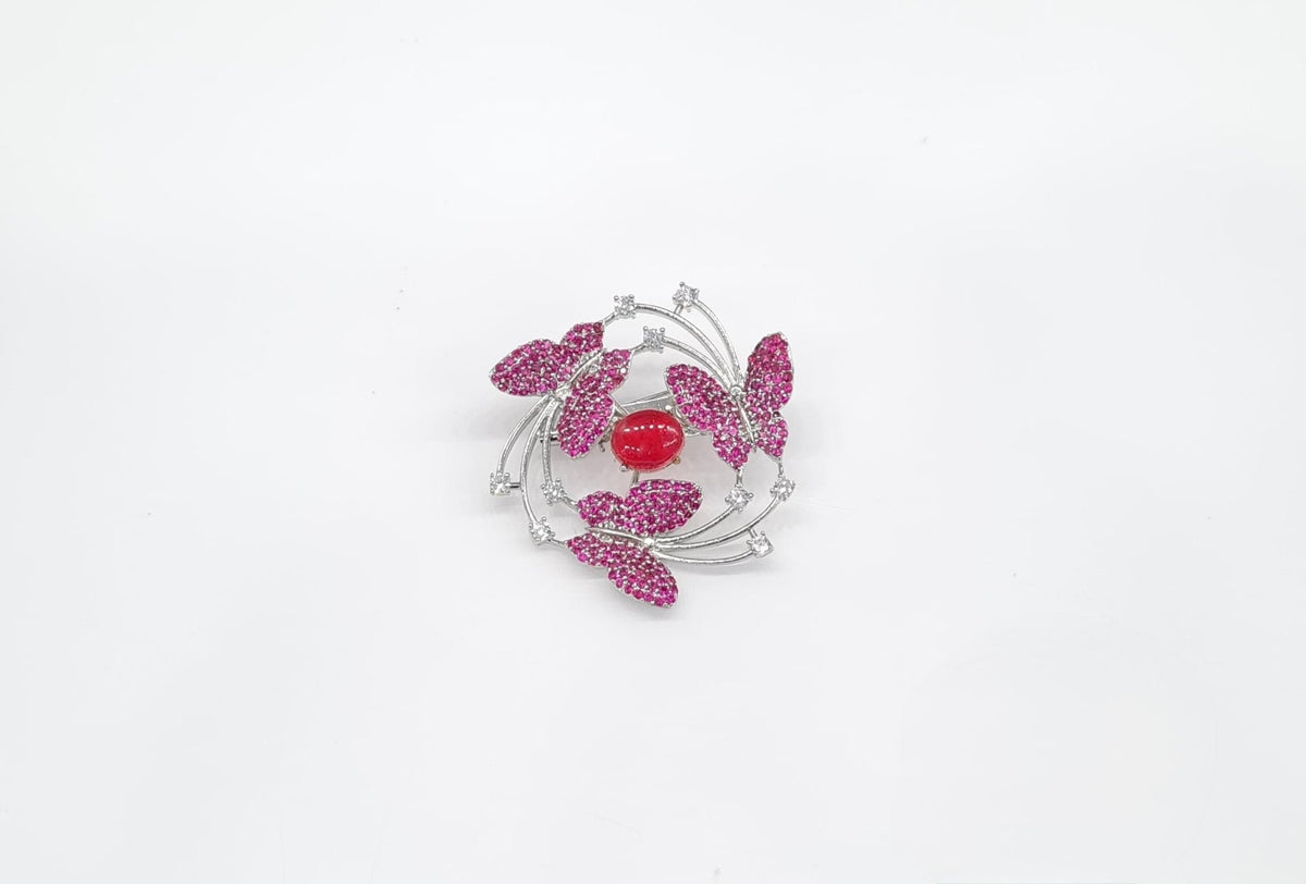 Cz Brooch 10571 - KRISHNA'S SWETA JEWELLERY