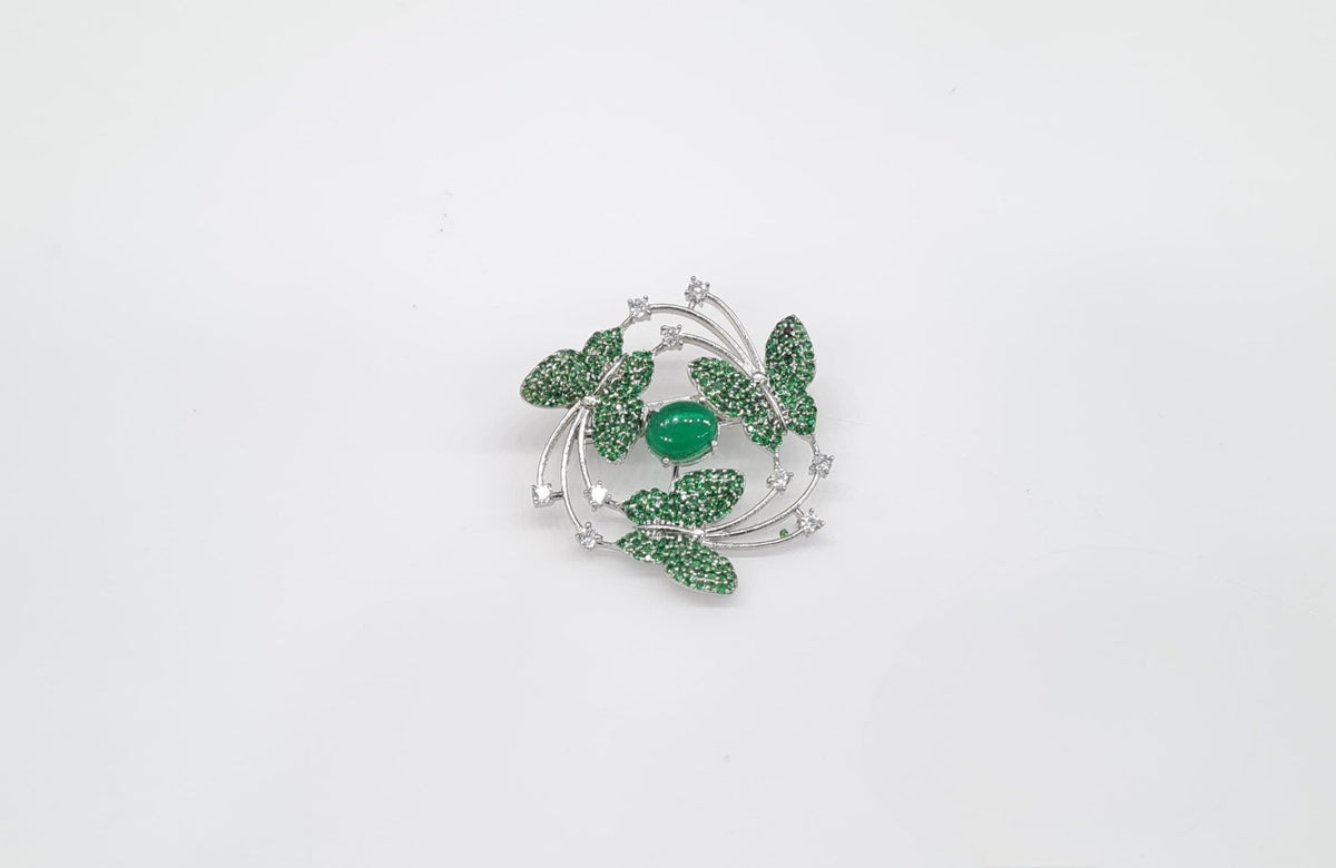 Cz Brooch 10571 - KRISHNA'S SWETA JEWELLERY