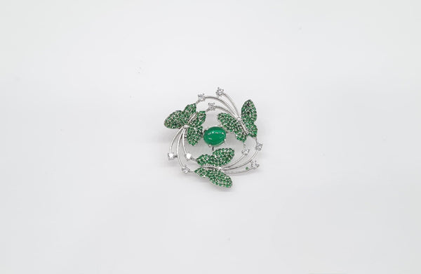 Cz Brooch 10571 - KRISHNA'S SWETA JEWELLERY