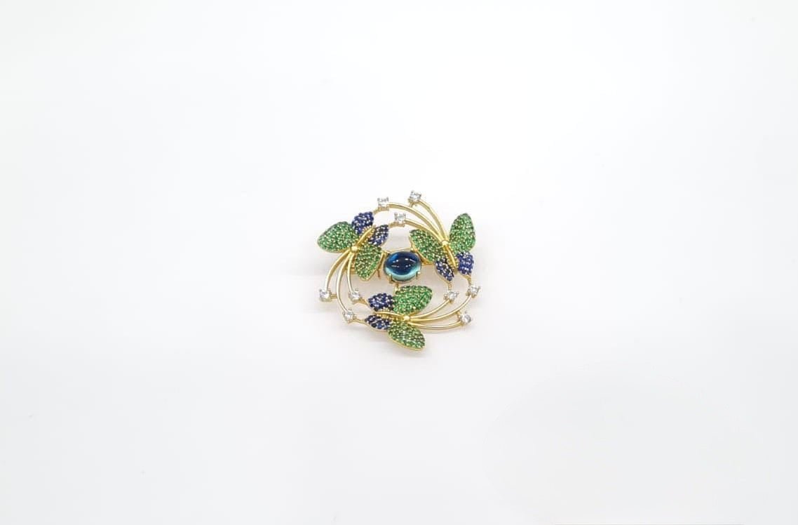 Cz Brooch 10571 - KRISHNA'S SWETA JEWELLERY