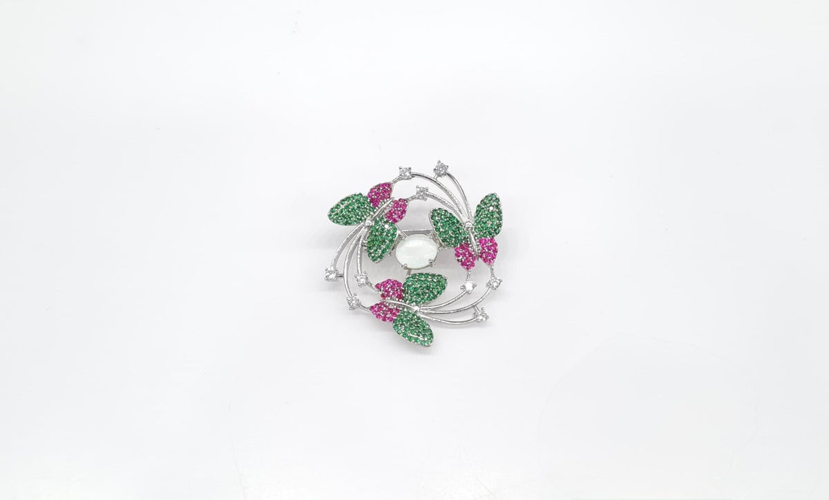Cz Brooch 10571 - KRISHNA'S SWETA JEWELLERY