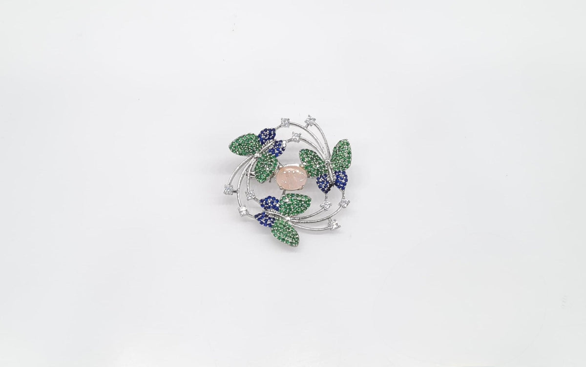 Cz Brooch 10571 - KRISHNA'S SWETA JEWELLERY
