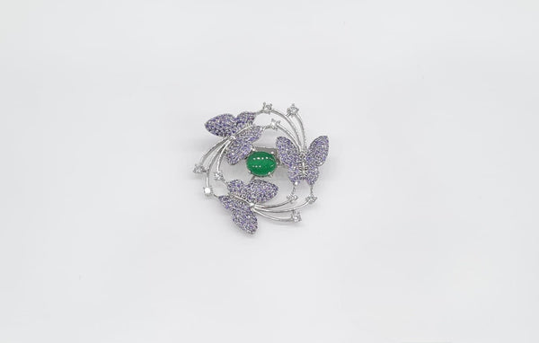 Cz Brooch 10571 - KRISHNA'S SWETA JEWELLERY