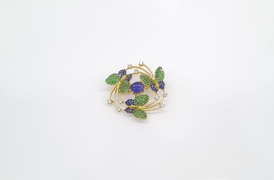 Cz Brooch 10571 - KRISHNA'S SWETA JEWELLERY