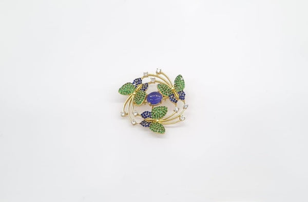 Cz Brooch 10571 - KRISHNA'S SWETA JEWELLERY