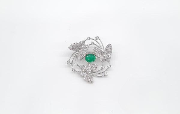 Cz Brooch 10571 - KRISHNA'S SWETA JEWELLERY