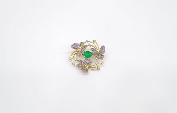 Cz Brooch 10571 - KRISHNA'S SWETA JEWELLERY