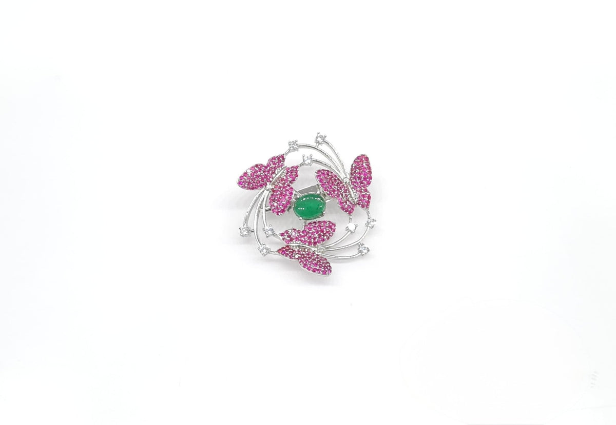 Cz Brooch 10571 - KRISHNA'S SWETA JEWELLERY
