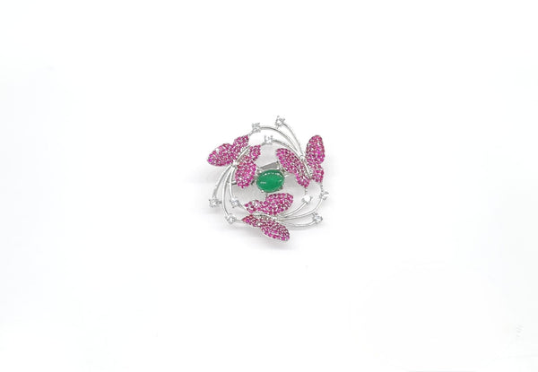 Cz Brooch 10571 - KRISHNA'S SWETA JEWELLERY