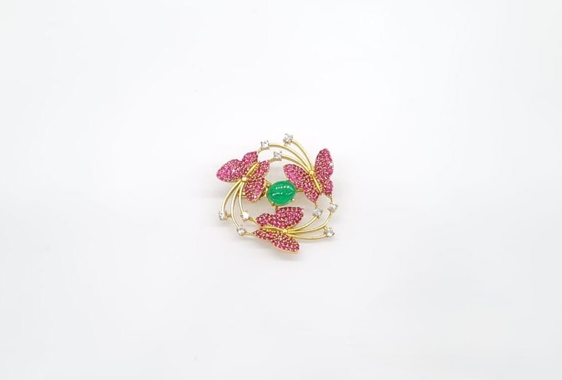 Cz Brooch 10571 - KRISHNA'S SWETA JEWELLERY
