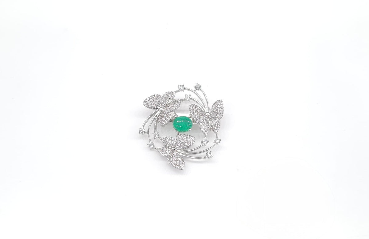 Cz Brooch 10571 - KRISHNA'S SWETA JEWELLERY