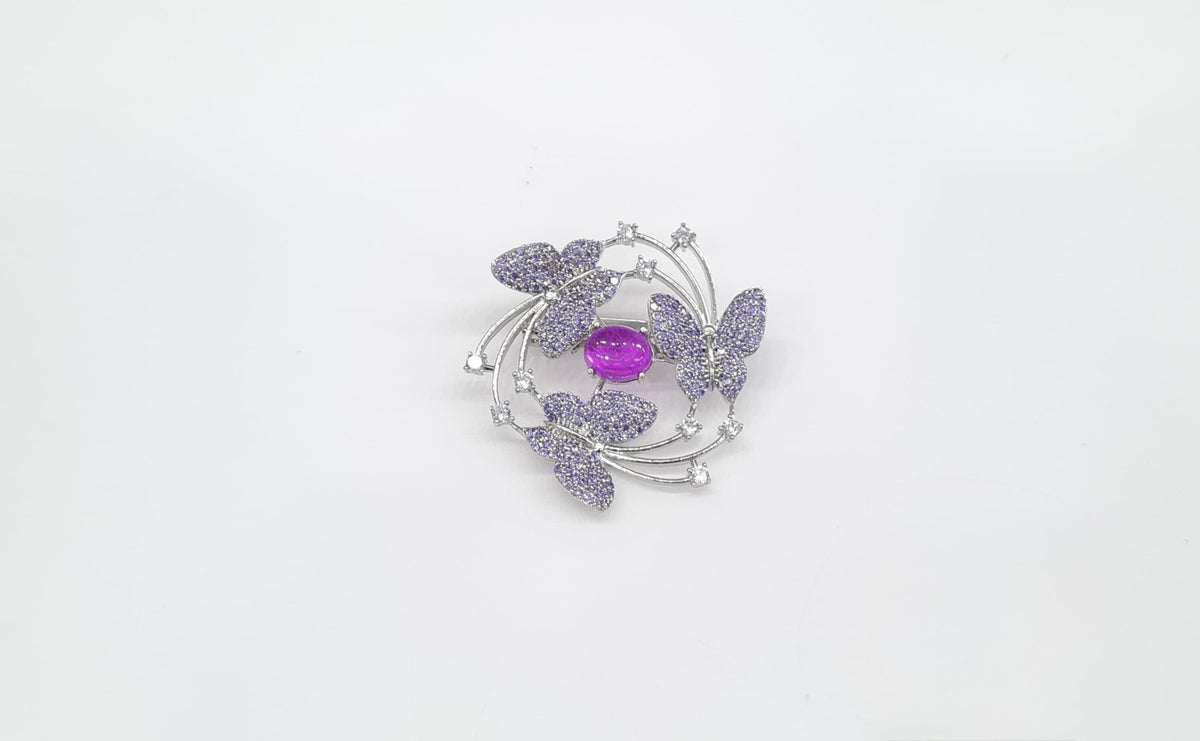Cz Brooch 10571 - KRISHNA'S SWETA JEWELLERY