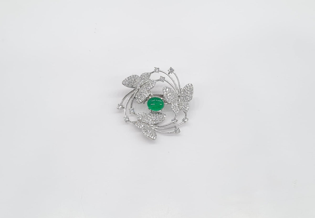 Cz Brooch 10571 - KRISHNA'S SWETA JEWELLERY