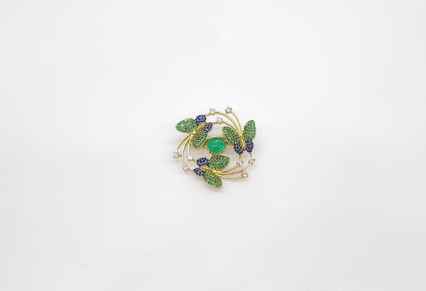 Cz Brooch 10571 - KRISHNA'S SWETA JEWELLERY