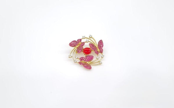 Cz Brooch 10571 - KRISHNA'S SWETA JEWELLERY