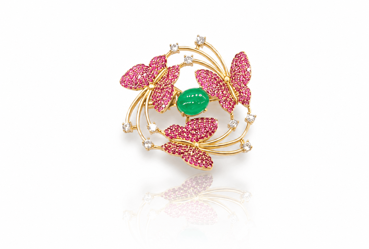 Cz Brooch 10571 - KRISHNA'S SWETA JEWELLERY