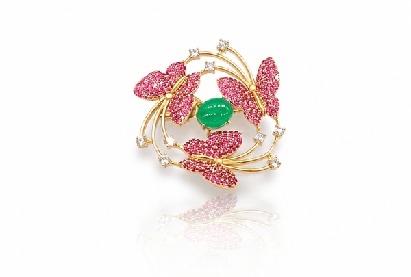 Cz Brooch 10571 - KRISHNA'S SWETA JEWELLERY