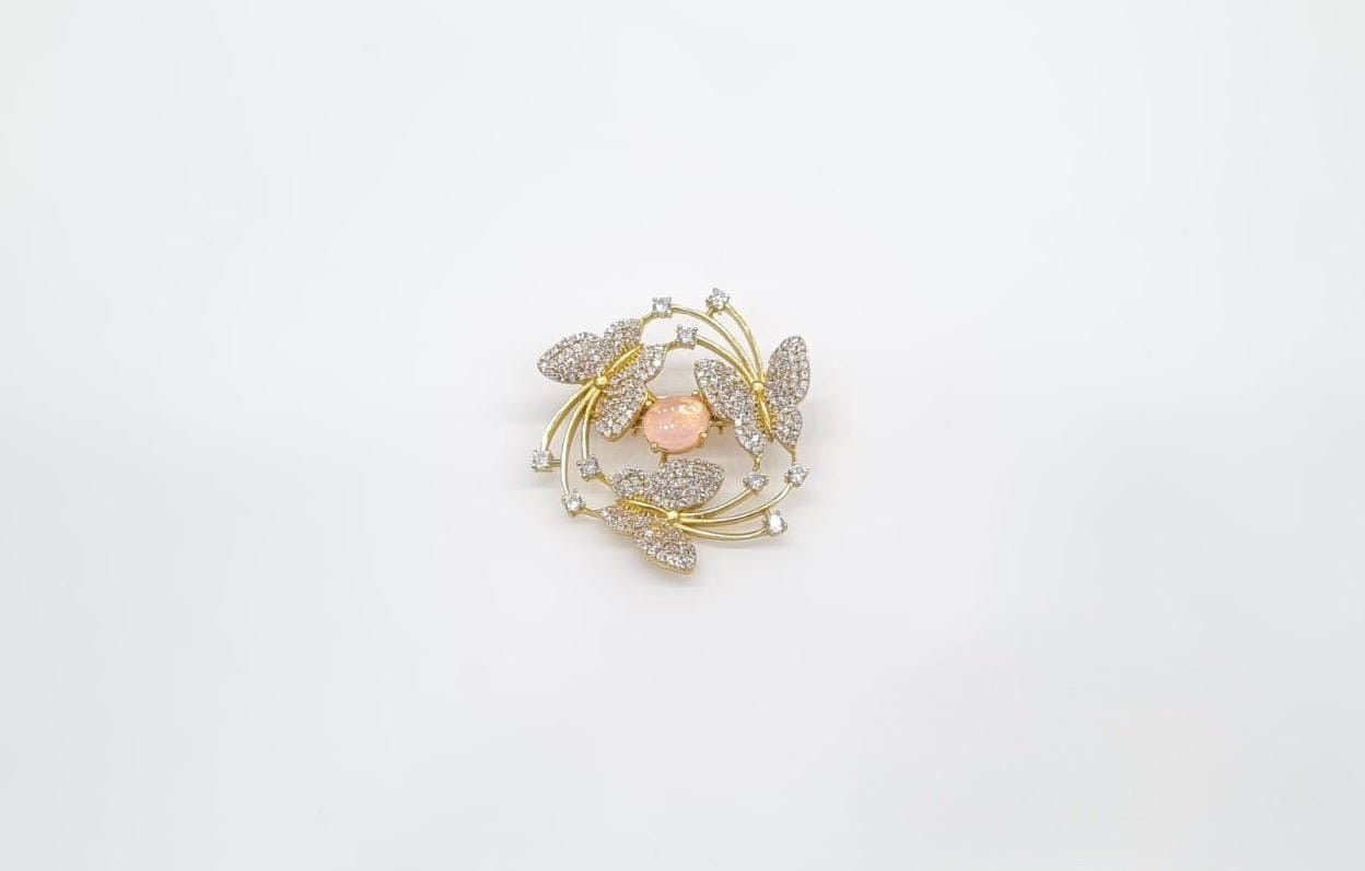 Cz Brooch 10571 - KRISHNA'S SWETA JEWELLERY