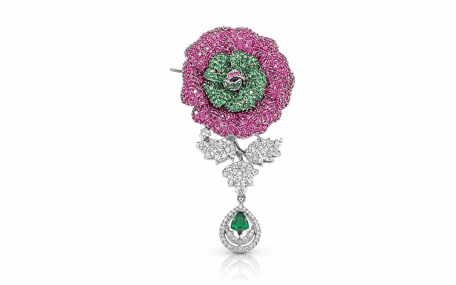 Cz Brooch 11100 - KRISHNA'S SWETA JEWELLERY