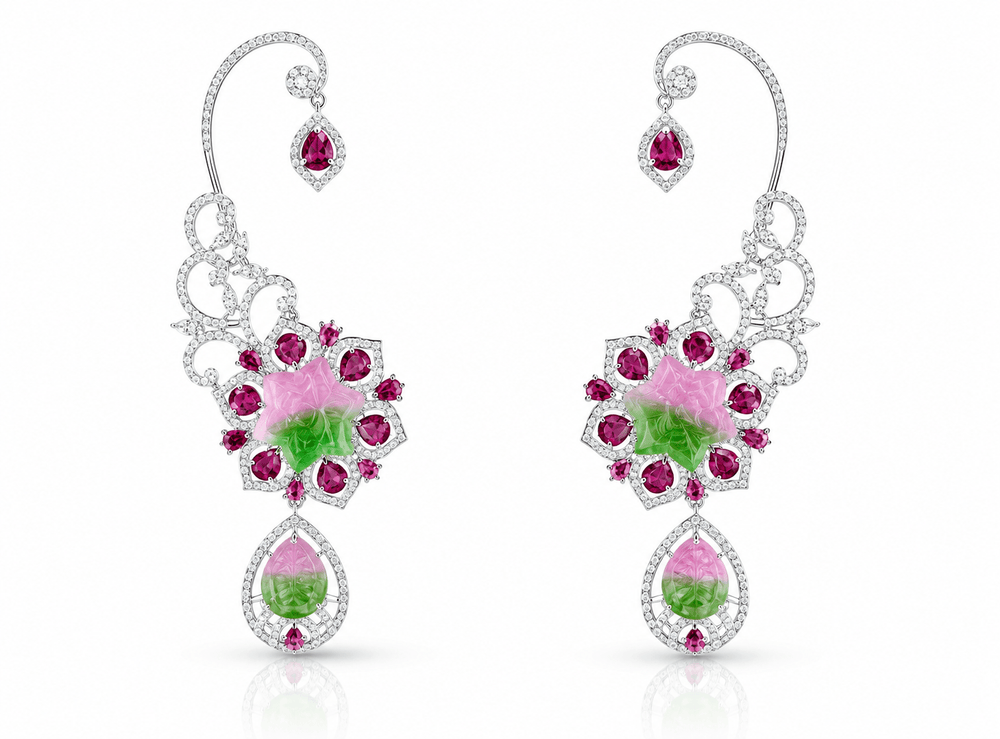 Cz Carving Earcuff 08883 - KRISHNA'S SWETA JEWELLERY