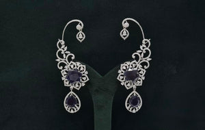 Cz Carving Earcuff 08883 - KRISHNA'S SWETA JEWELLERY