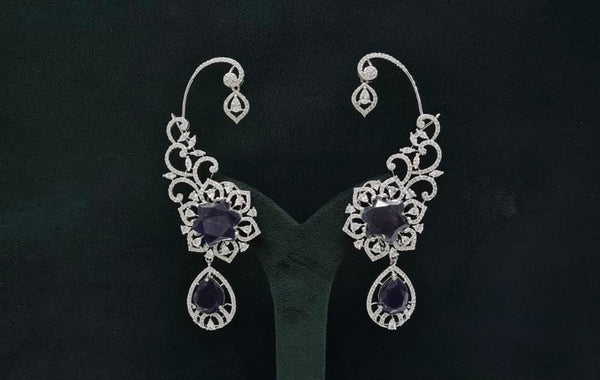 Cz Carving Earcuff 08883 - KRISHNA'S SWETA JEWELLERY