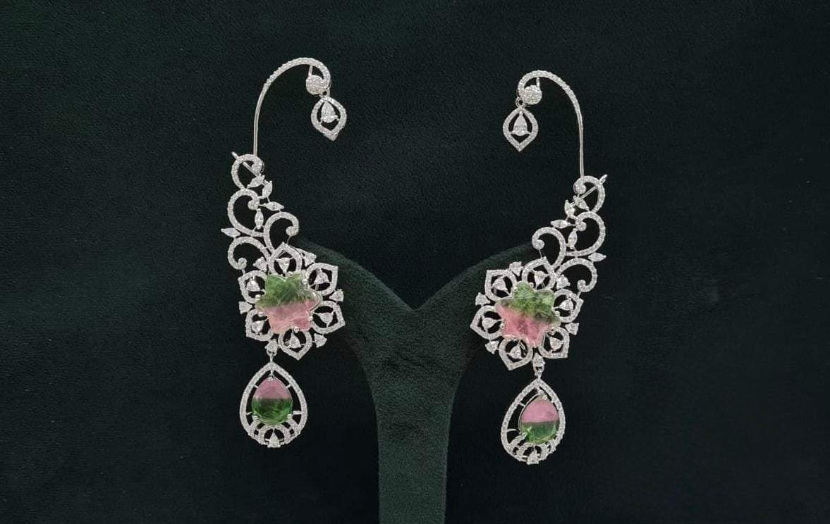 Cz Carving Earcuff 08883 - KRISHNA'S SWETA JEWELLERY