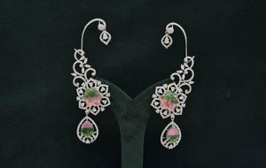 Cz Carving Earcuff 08883 - KRISHNA'S SWETA JEWELLERY