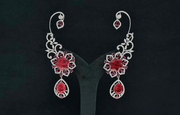 Cz Carving Earcuff 08883 - KRISHNA'S SWETA JEWELLERY