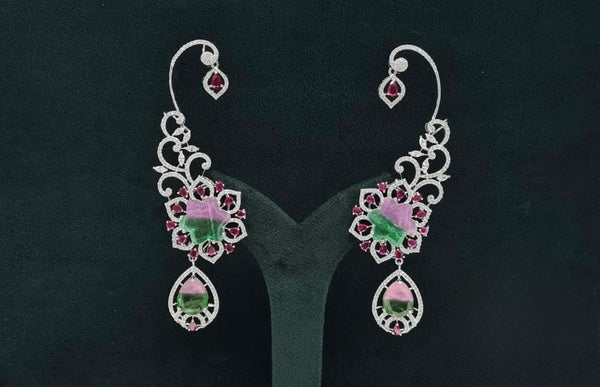 Cz Carving Earcuff 08883 - KRISHNA'S SWETA JEWELLERY