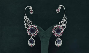 Cz Carving Earcuff 08883 - KRISHNA'S SWETA JEWELLERY