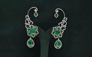 Cz Carving Earcuff 08883 - KRISHNA'S SWETA JEWELLERY