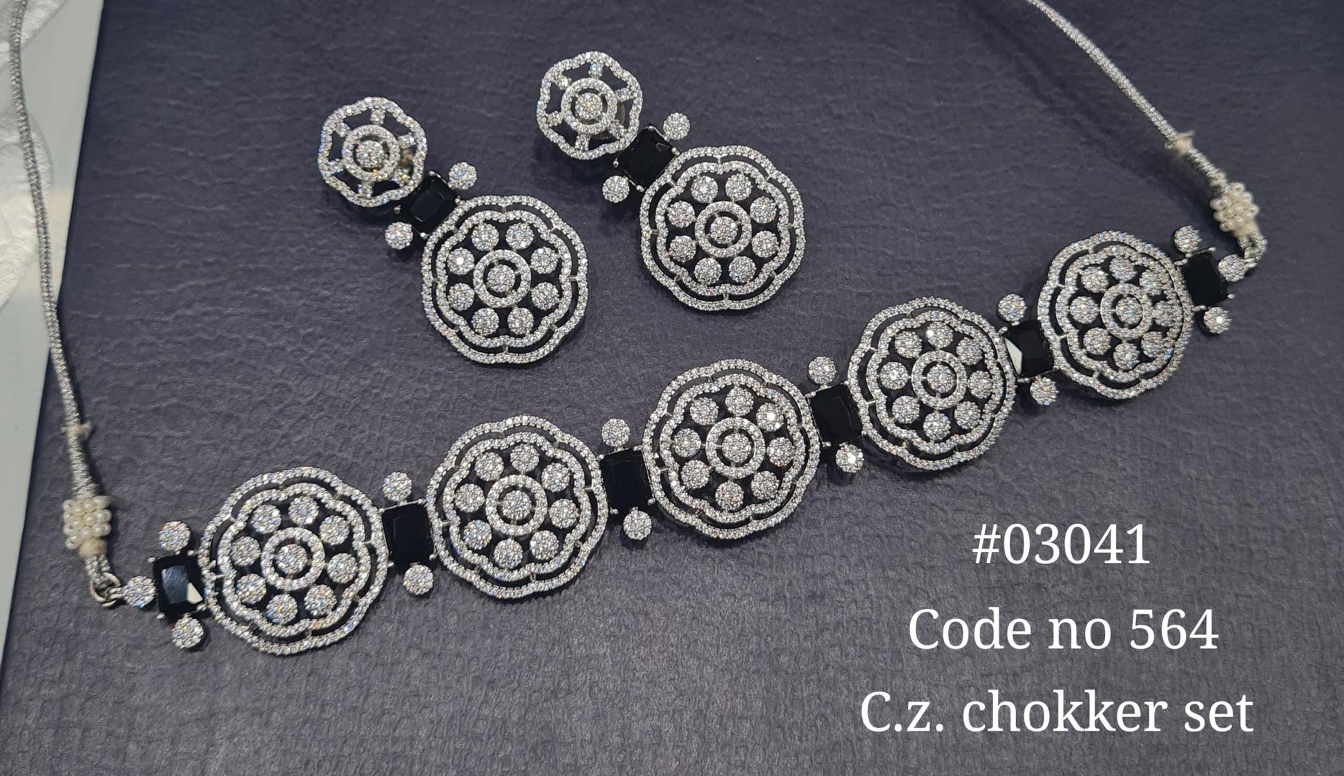 Cz Choker 03041 - KRISHNA'S SWETA JEWELLERY