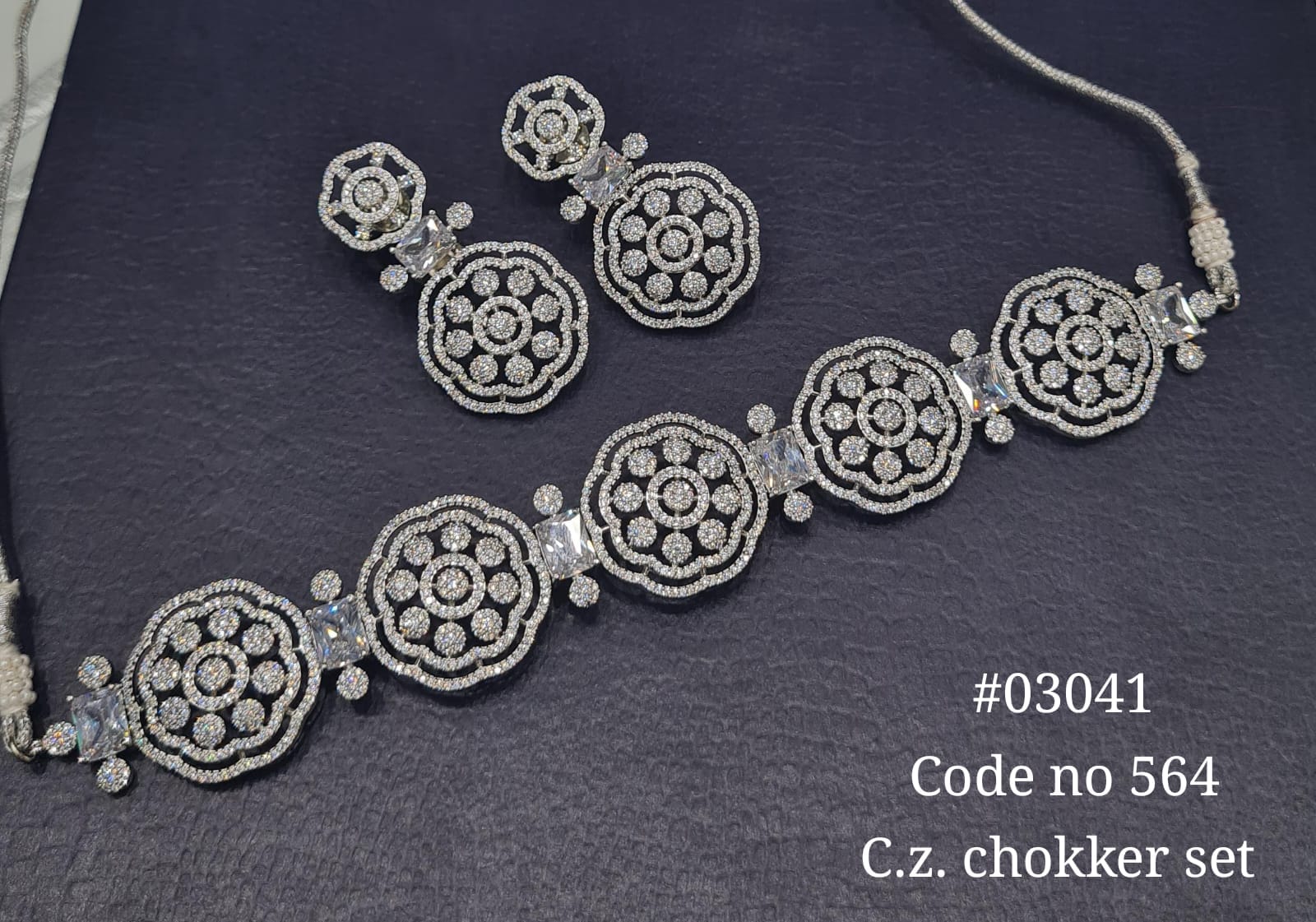 Cz Choker 03041 - KRISHNA'S SWETA JEWELLERY