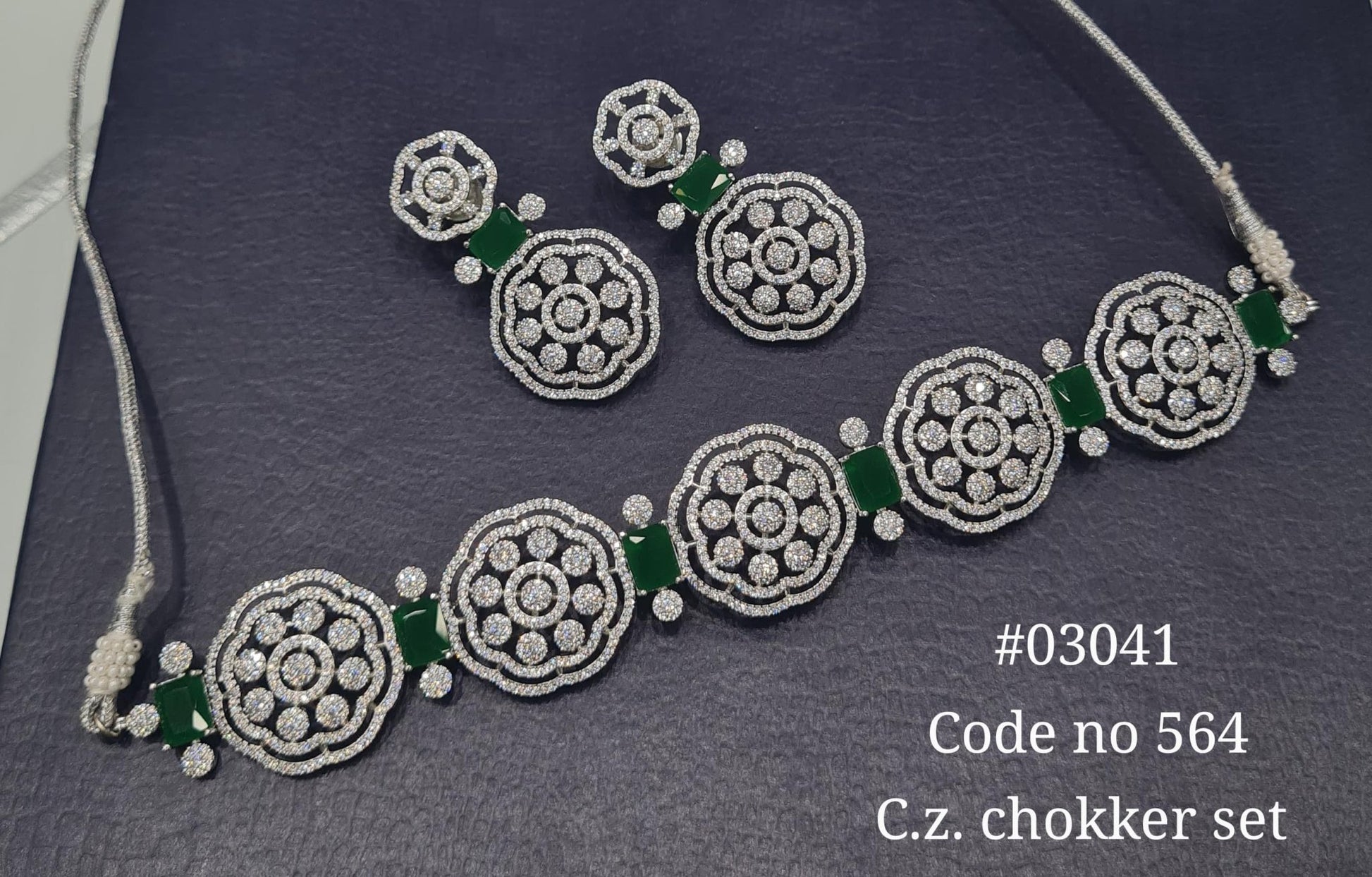 Cz Choker 03041 - KRISHNA'S SWETA JEWELLERY