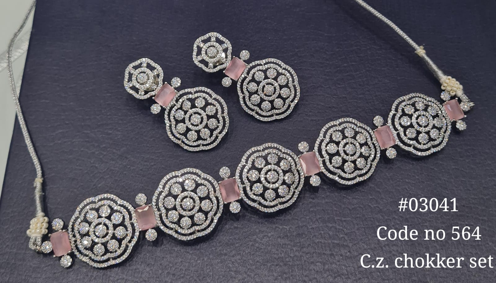 Cz Choker 03041 - KRISHNA'S SWETA JEWELLERY