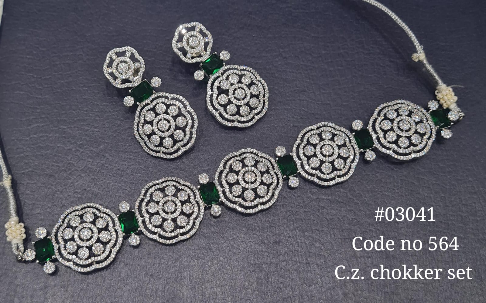Cz Choker 03041 - KRISHNA'S SWETA JEWELLERY