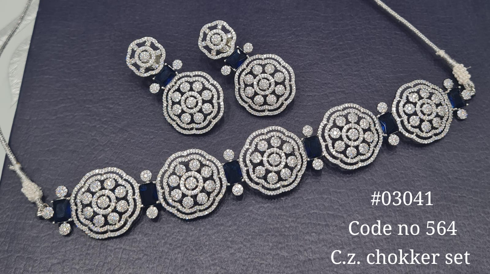 Cz Choker 03041 - KRISHNA'S SWETA JEWELLERY