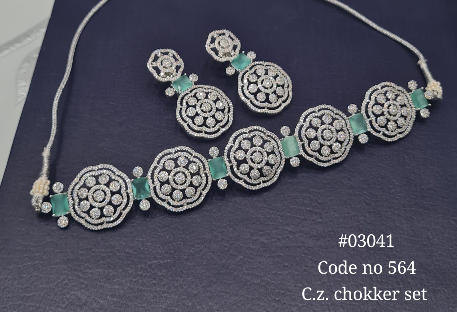 Cz Choker 03041 - KRISHNA'S SWETA JEWELLERY