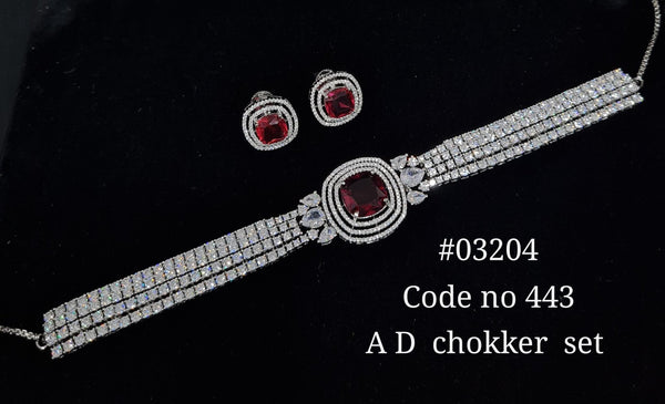 Cz Choker 03204 - KRISHNA'S SWETA JEWELLERY