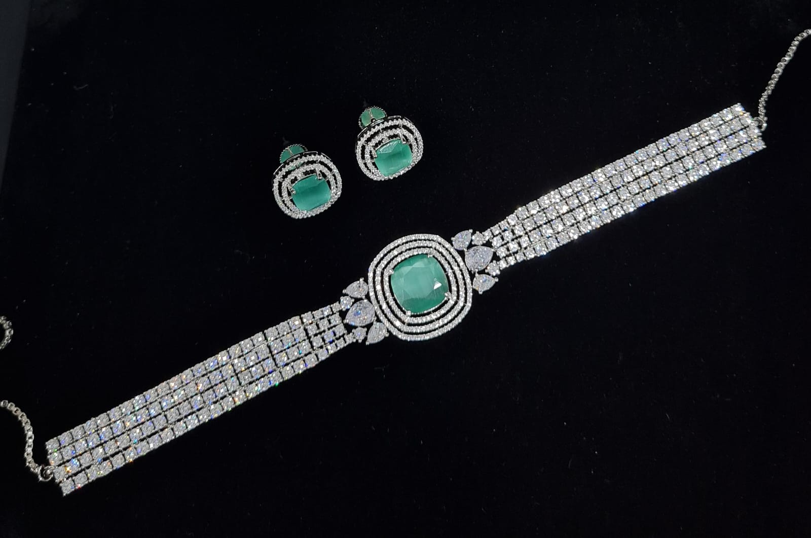 Cz Choker 03204 - KRISHNA'S SWETA JEWELLERY