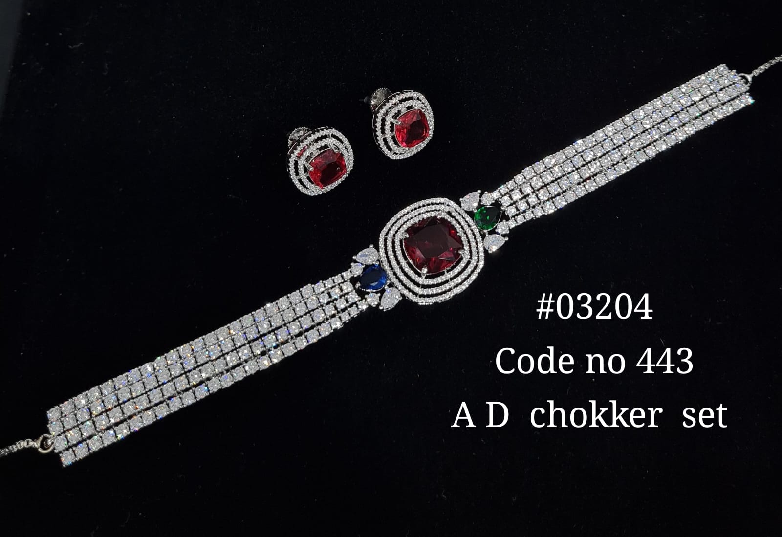 Cz Choker 03204 - KRISHNA'S SWETA JEWELLERY