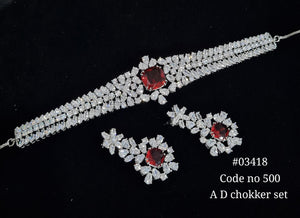 Cz Choker 03418 - KRISHNA'S SWETA JEWELLERY