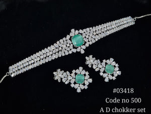 Cz Choker 03418 - KRISHNA'S SWETA JEWELLERY